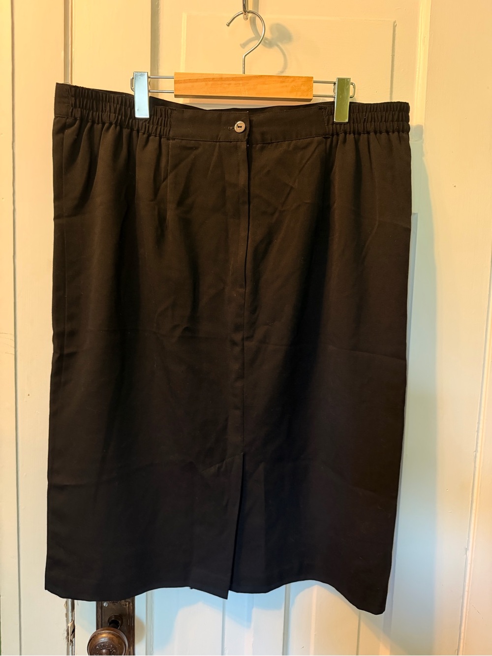 Men's Black Elastic-Waist Pants